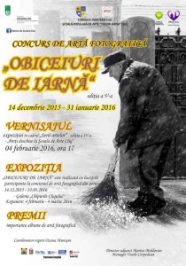 Afis Concurs de arta fotografica Obiceiuri de iarna 2015-2016