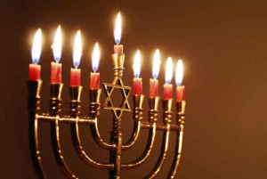 Star of David Hanukkah menorah