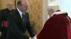 Papa şi preşedintele Băsescu au discutat despre contribuţia Bisericii Catolice la integrarea comunităţilor româneşti din străinătate