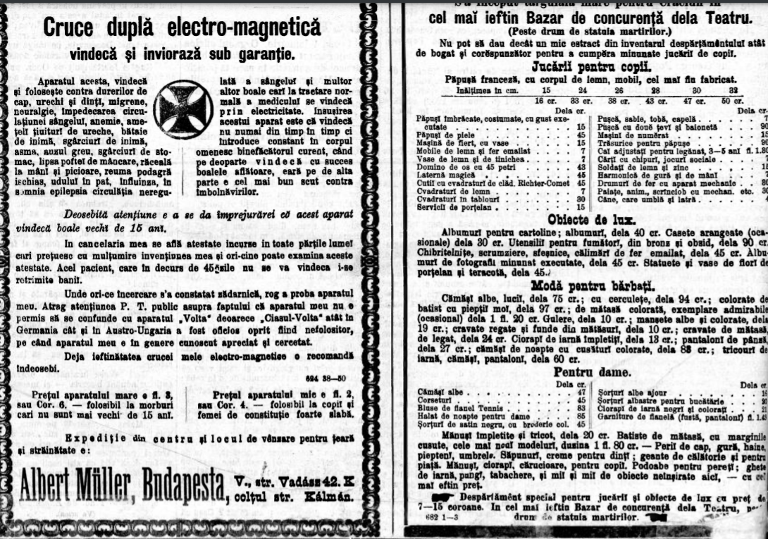 Extras foto, Tribuna Poporului, Arad, 23 decembrie 1901 (5 ianuarie 1902), nr. 240 Accesat pe site-ul BCU Cluj, la data de 11 iunie 2019 http://documente.bcucluj.ro/web/bibdigit/periodice/tribunapoporului/1901.html